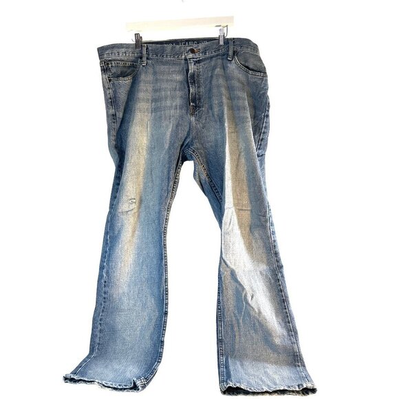 Nautica Straight Fit Mens Jeans Light Wash Light Distressed Size 42/32 - Picture 1 of 10